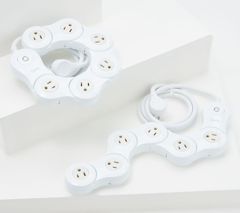 Quirky Pivot Power Set of (2) 6-Outlet Surge Protector — View 9