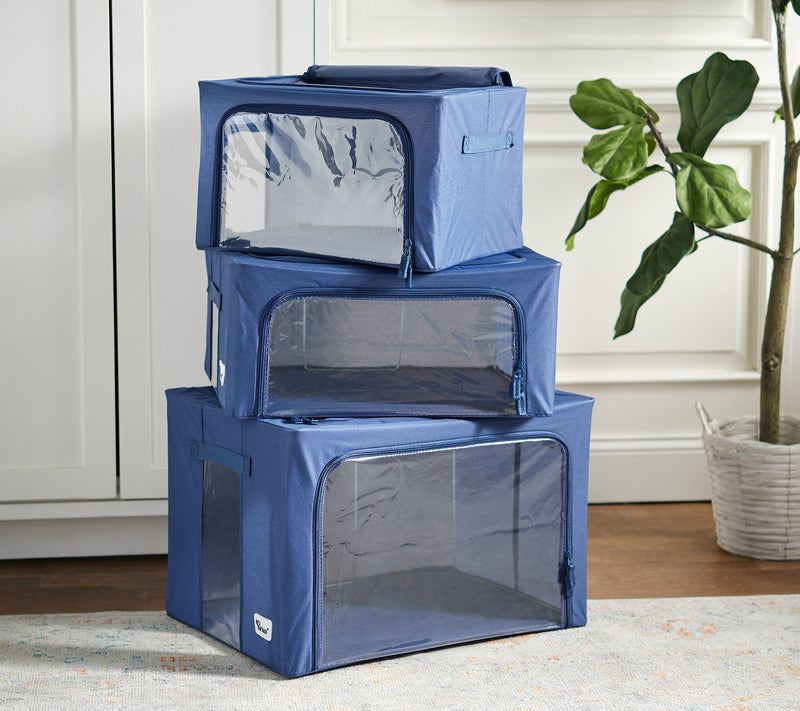 Periea S/3 Collapsible Small, Medium and Large Storage Boxes — View 13