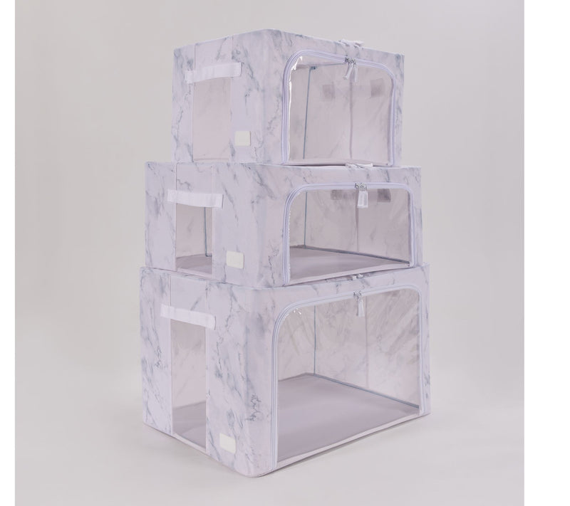 Periea S/3 Collapsible Small, Medium and Large Storage Boxes — View 63