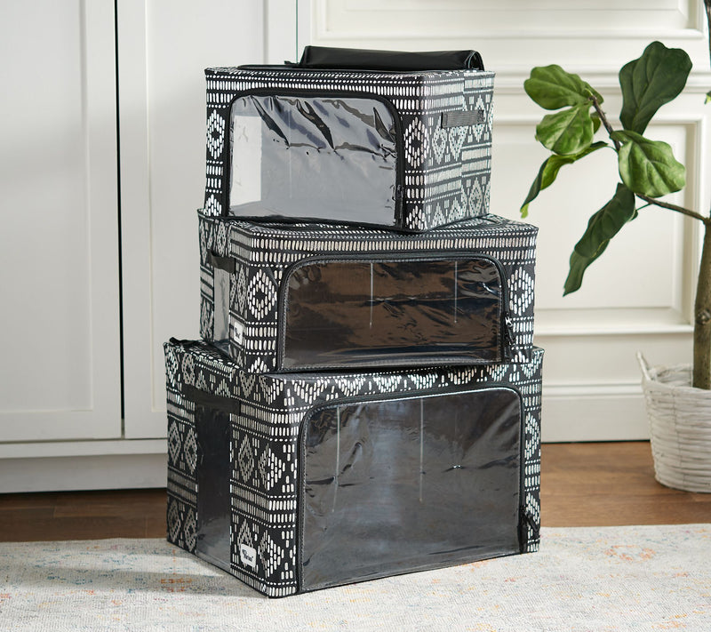Periea S/3 Collapsible Small, Medium and Large Storage Boxes — View 7