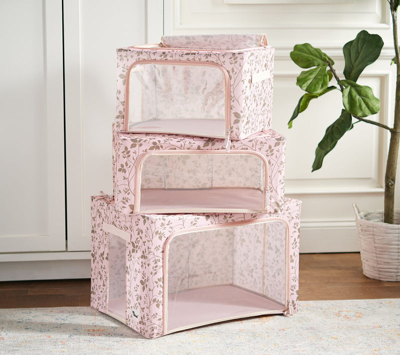 Periea S/3 Collapsible Small, Medium and Large Storage Boxes — View 9