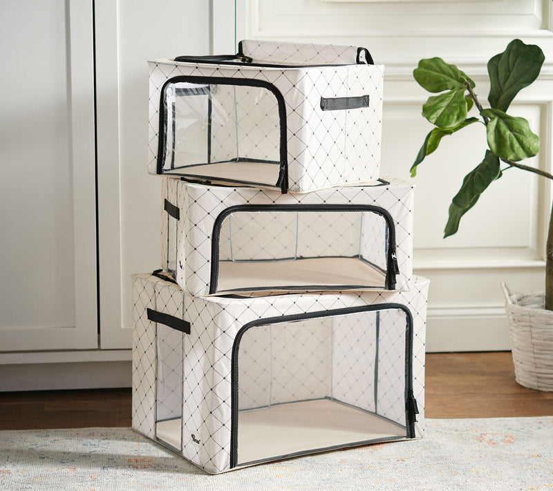 Periea S/3 Collapsible Small, Medium and Large Storage Boxes — View 5