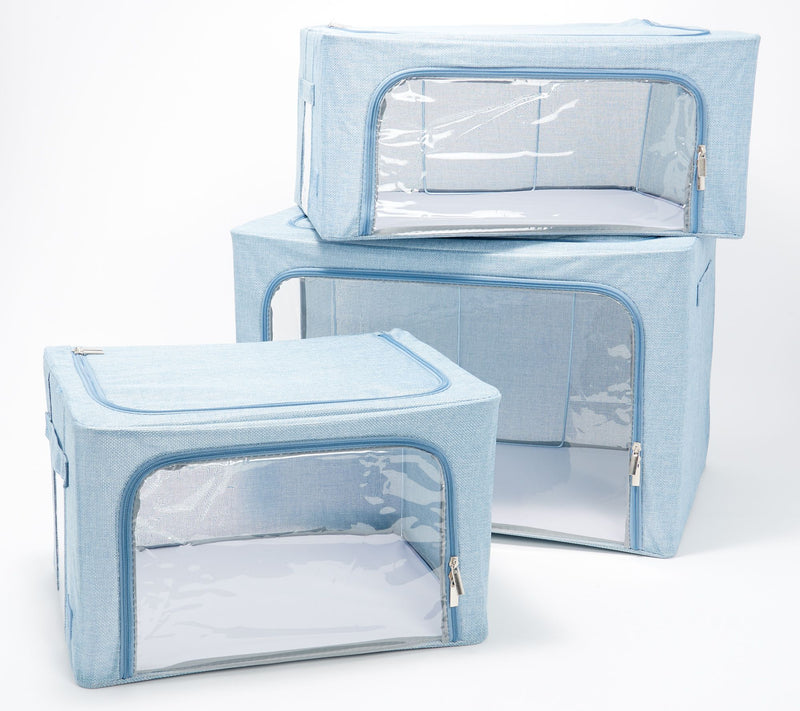 Periea S/3 Collapsible Small, Medium and Large Storage Boxes — View 19