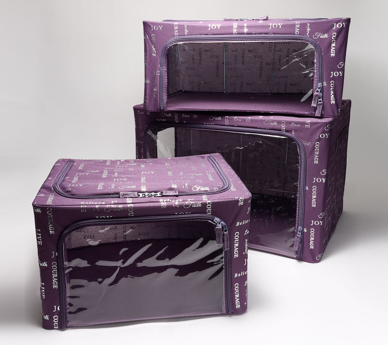 Periea S/3 Collapsible Small, Medium and Large Storage Boxes — View 25