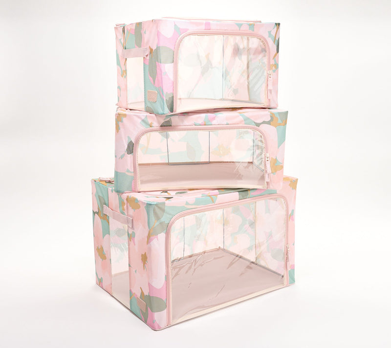 Periea S/3 Collapsible Small, Medium and Large Storage Boxes — View 41