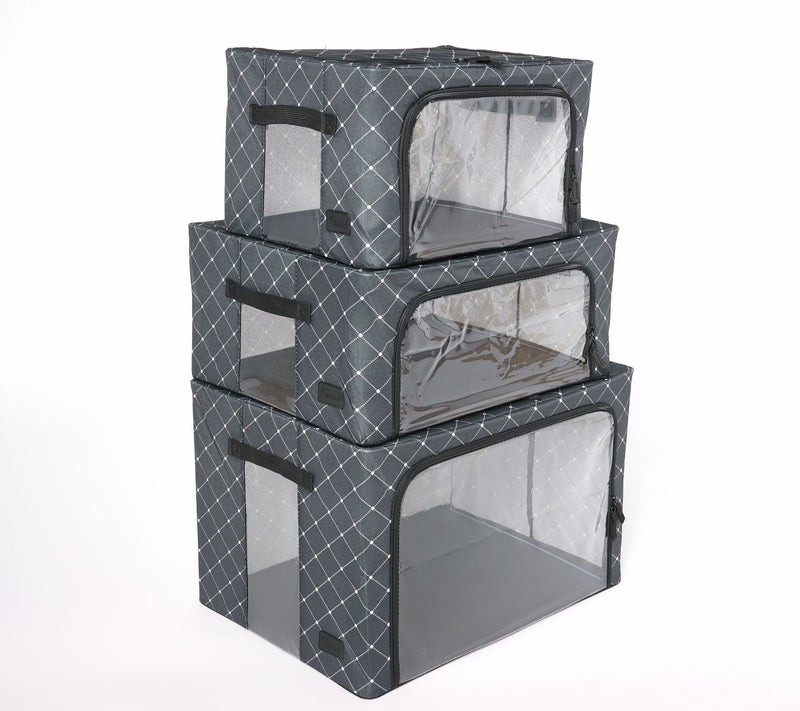Periea S/3 Collapsible Small, Medium and Large Storage Boxes — View 47