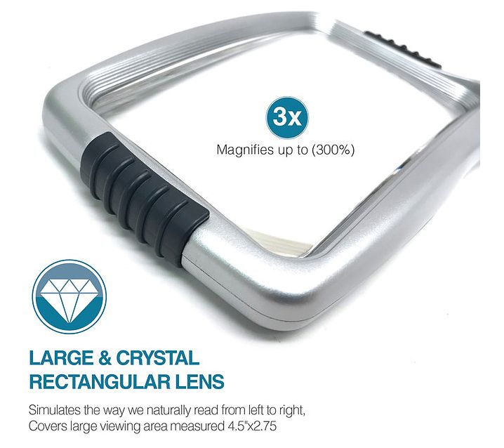 MagniPros Large 3X Magnifier with Magnetic Base — View 4