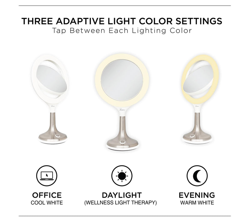 Zadro Mood Therapy Ring Light LED Lamp & VanityMirror — View 5