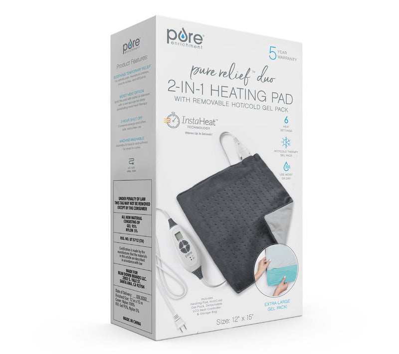 Pure Enrichment Relief Duo 2 in 1 Heating Pad — View 5