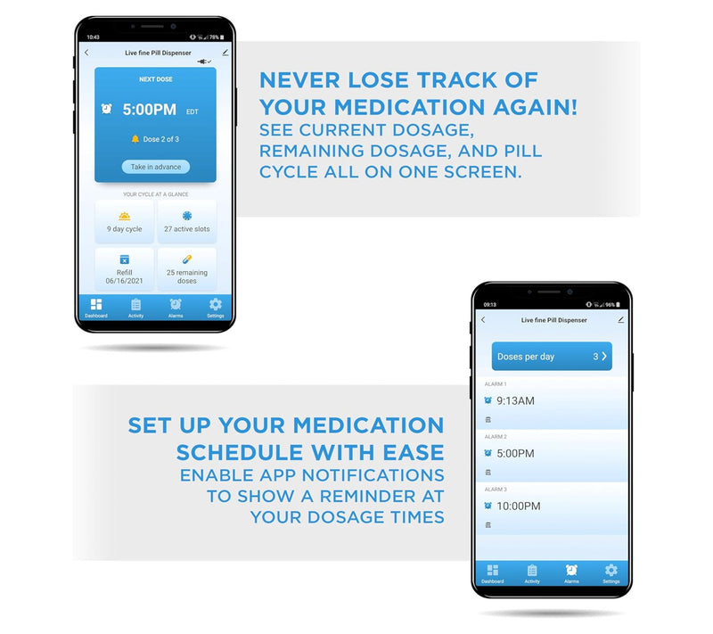 LiveFine 28-Day WiFi Automatic Pill Dispenser — View 5