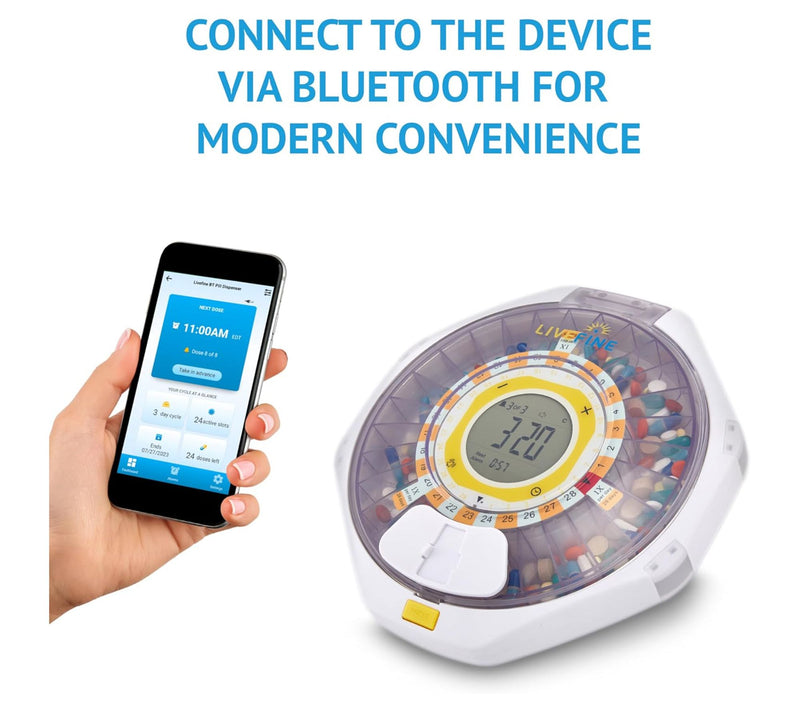 LiveFine 28-Day Bluetooth Automatic Pill Dispenser — View 10