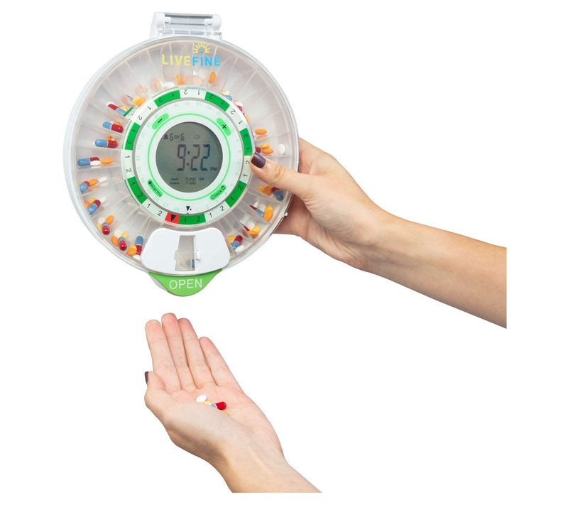 LiveFine 28-Day Automatic Pill Dispenser with LCD Display — View 8