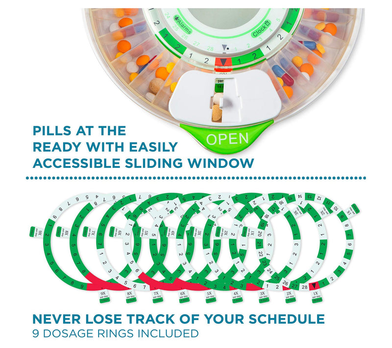 LiveFine 28-Day Automatic Pill Dispenser with LCD Display — View 7