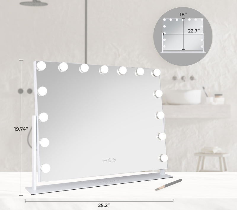Zadro 15 Led Light Bulb Vertical Hollywood Makeup Mirror — View 3