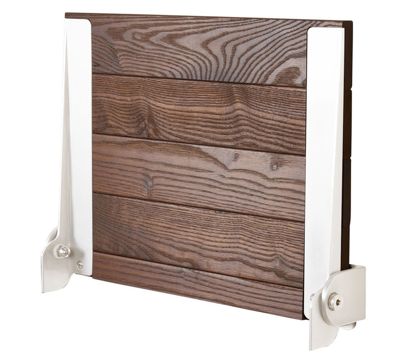 Seachrome 18" Folding Wall Mount Shower Bench Seat Ash Wood — View 7