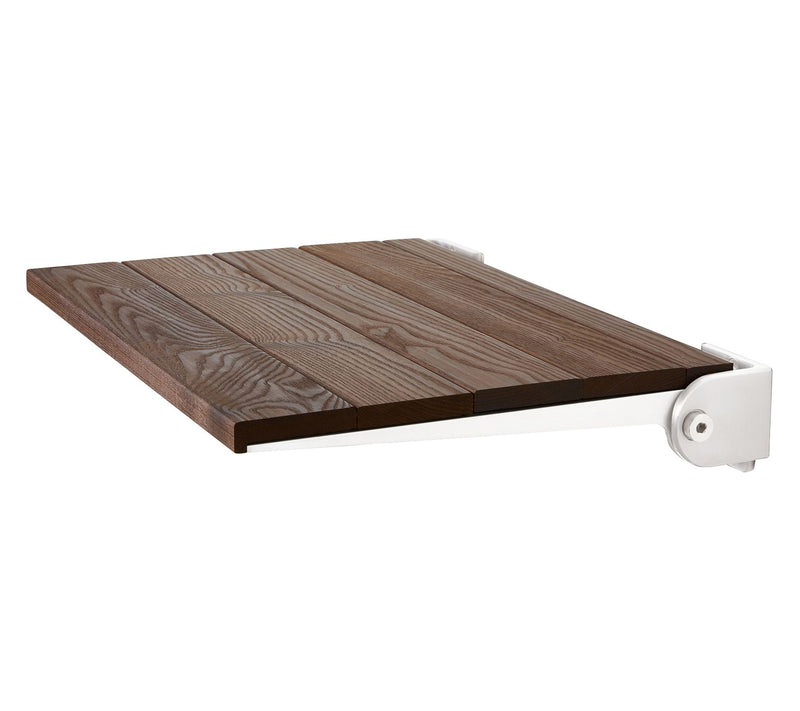 Seachrome 18" Folding Wall Mount Shower Bench Seat Ash Wood — View 5