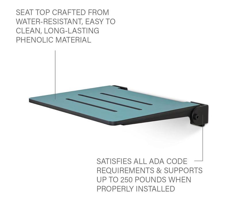 Seachrome SlimLine Folding Wall Mount Shower Bench Seat — View 3