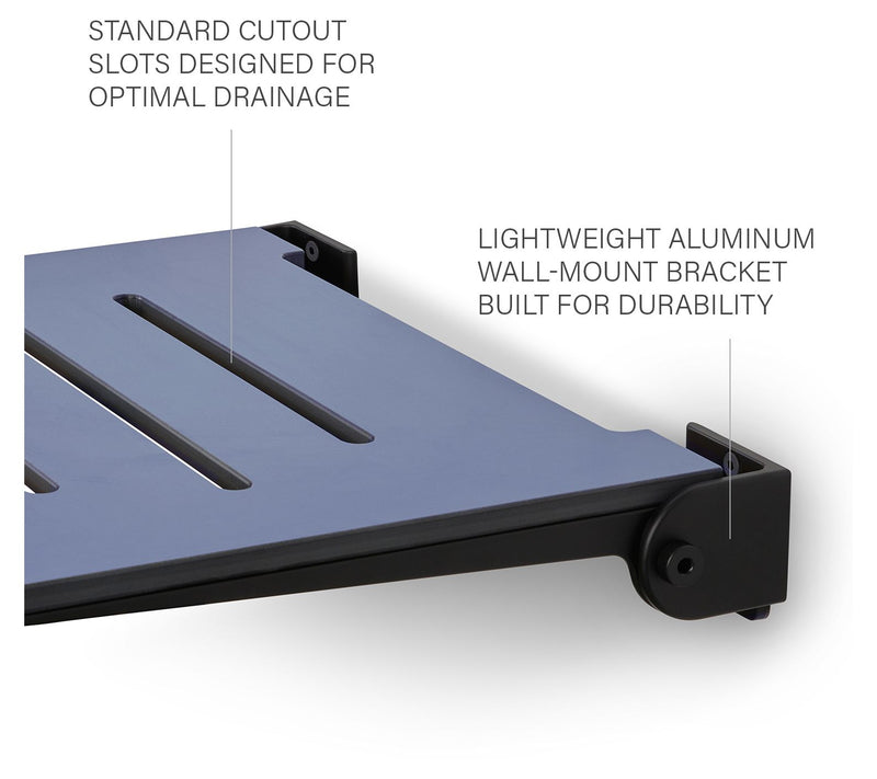 Seachrome 18" SlimLine Folding Wall Mount Shower Bench, Navy — View 10