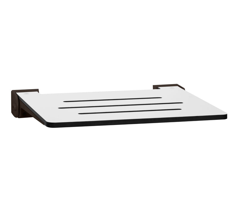 Seachrome 18" SlimLine Folding Wall Mount Shower Bench , White — View 3