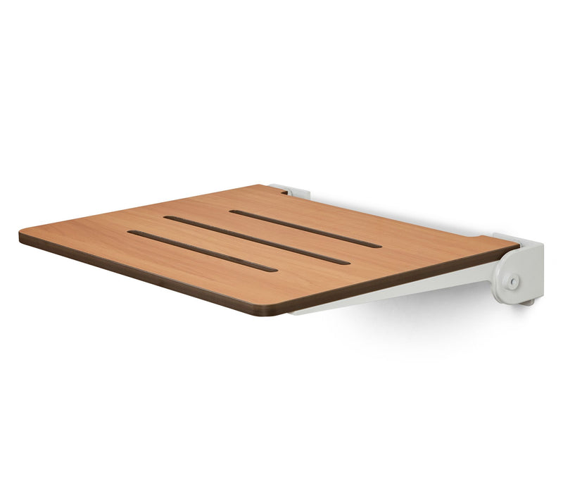 Seachrome 18" SlimLine Folding Wall Mount Shower Bench, Teak — View 5