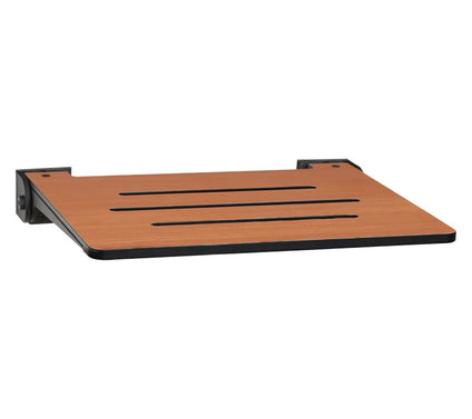 Seachrome 18" SlimLine Folding Wall Mount Shower Bench, Teak