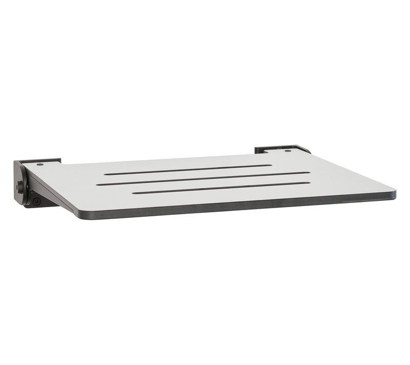 Seachrome 18" Folding Wall Mount Shower Bench Seat, Light Gray — Main view