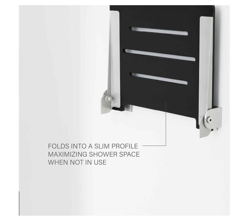 Seachrome SlimLine Folding Wall Mount Shower Bench Seat 18" — View 6