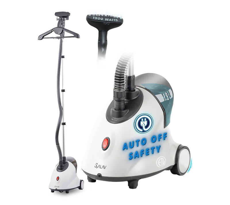 SALAV Smart Performance Upright Garment Steamerwith Wheels — View 12