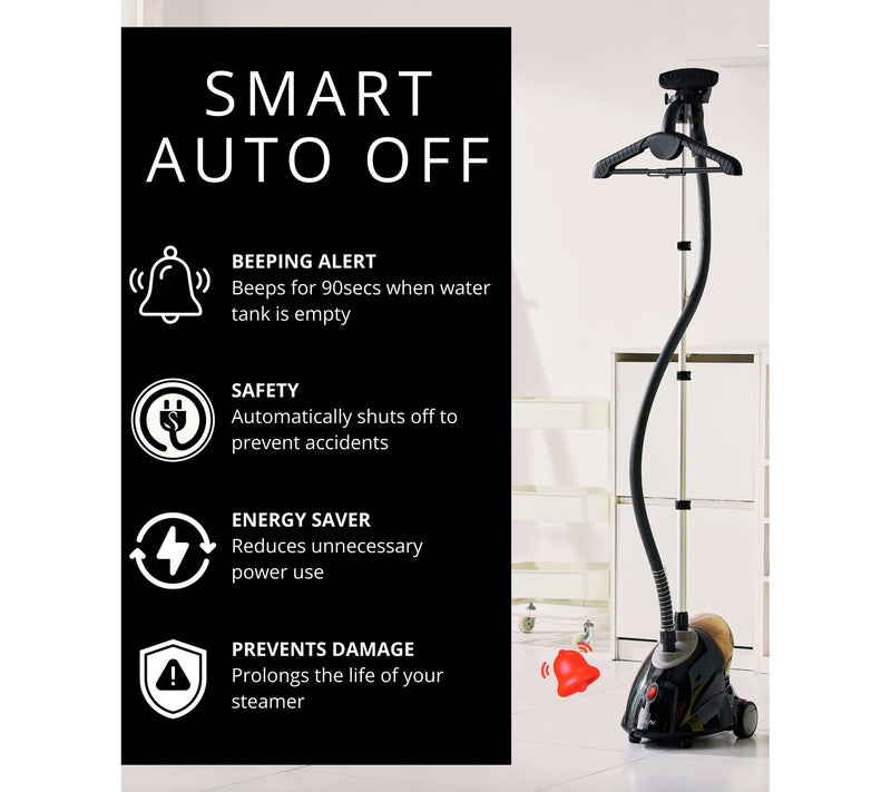SALAV Smart Performance Upright Garment Steamerwith Wheels — View 2