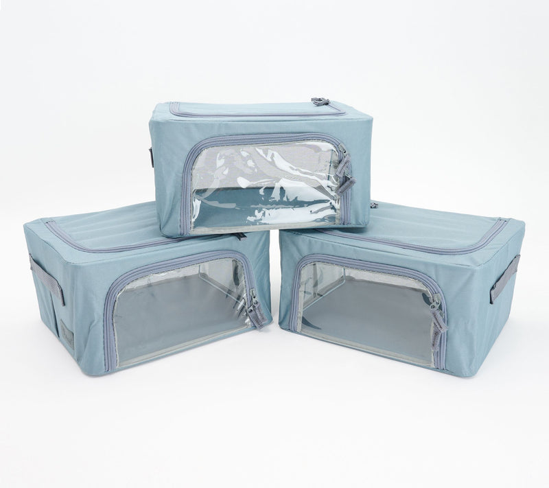Periea Set of 3 Compact Collapsible Storage Boxes — View 10