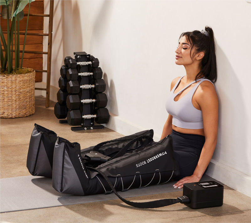 Sharper Image PowerBoost Air Compression Leg Massager 32" Boots — View 8