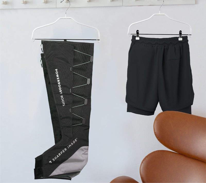 Sharper Image PowerBoost Air Compression Leg Massager 32" Boots — View 7