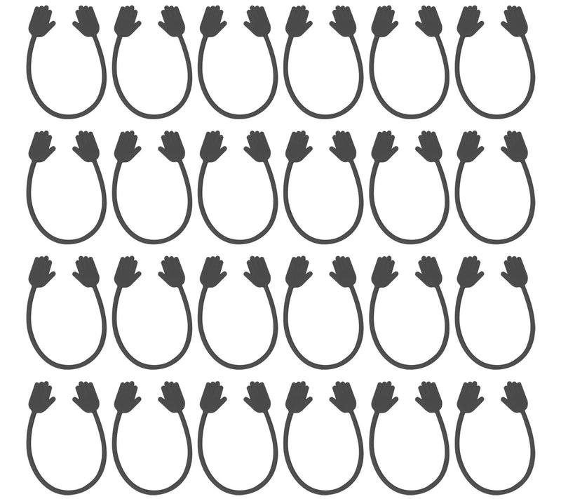Ruby Set of 24 Holding Hands Reusable Magnetic Zip Ties — View 3