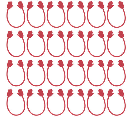 Ruby Set of 24 Holding Hands Reusable Magnetic Zip Ties