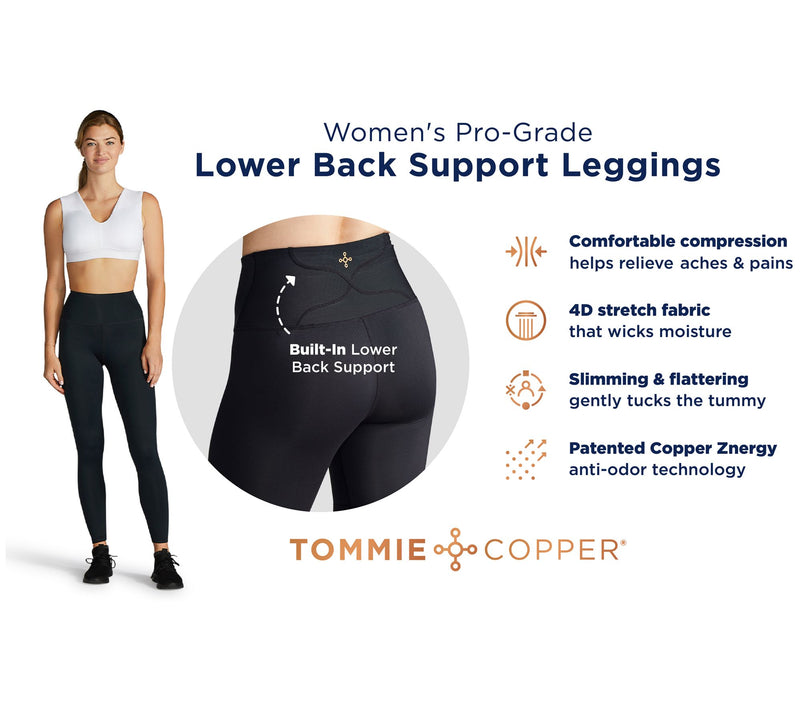 Tommie Copper Lower Back Support Compression Leggings — View 11