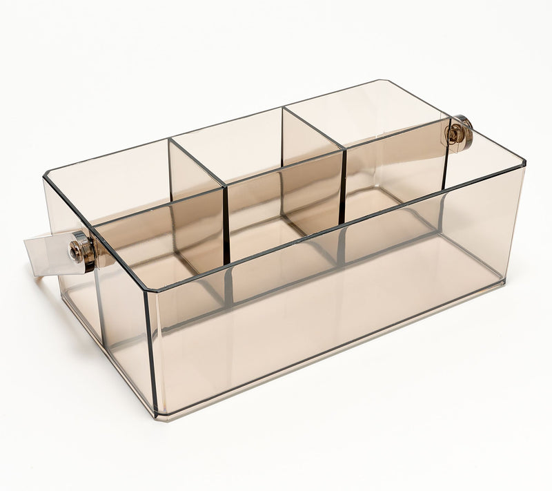 Cella Set of 2 Clear Caddies with Dividers — View 3