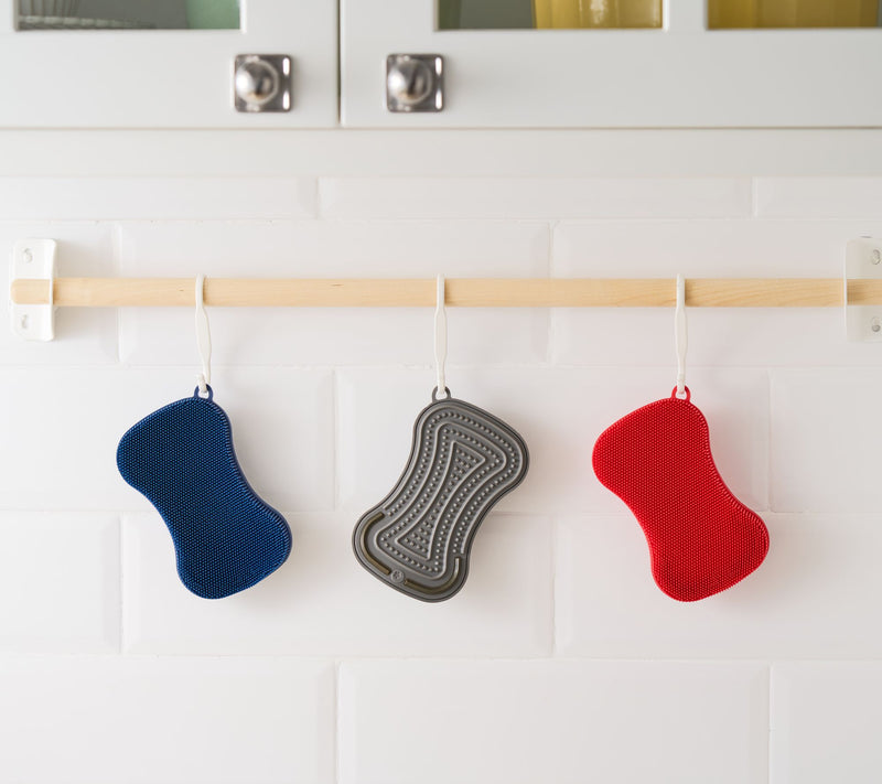 Kochblume Set of 3 Silicone Sponges with Scraper — View 11