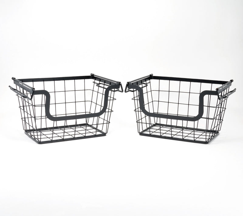Pop-It Set of 2 Wire Sliding and Stackable Drawers — View 3