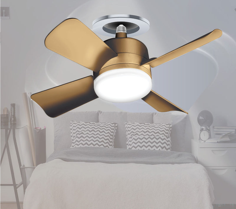 Bell & Howell 2-in-1 Socket Ceiling Metallic Fan & LED Light — View 6