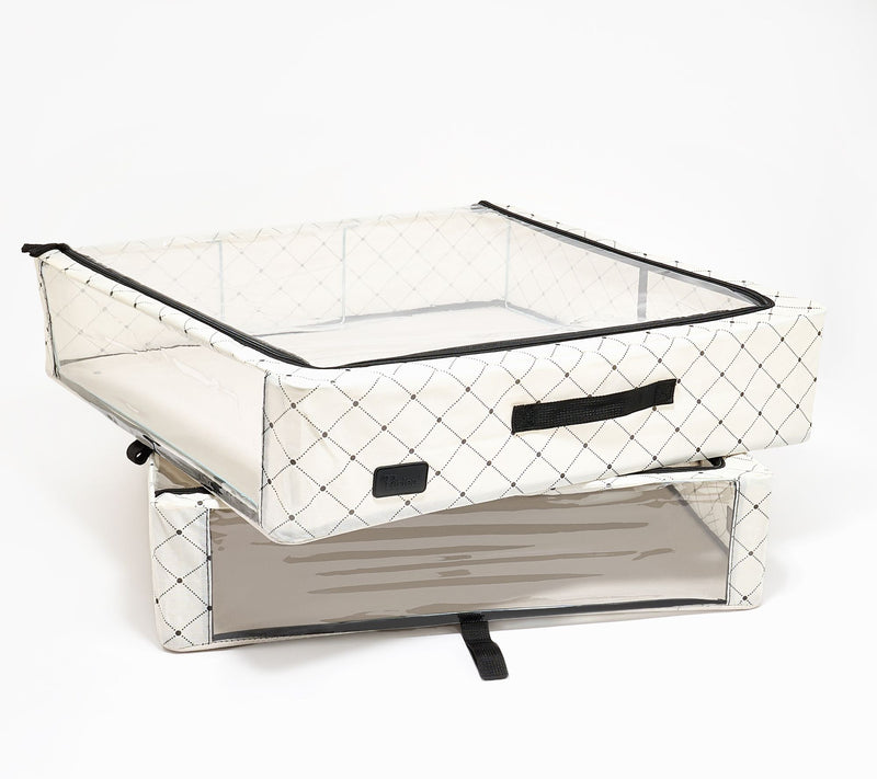Periea Set of 2 Large Slim Storage Boxes with Gliders — View 5