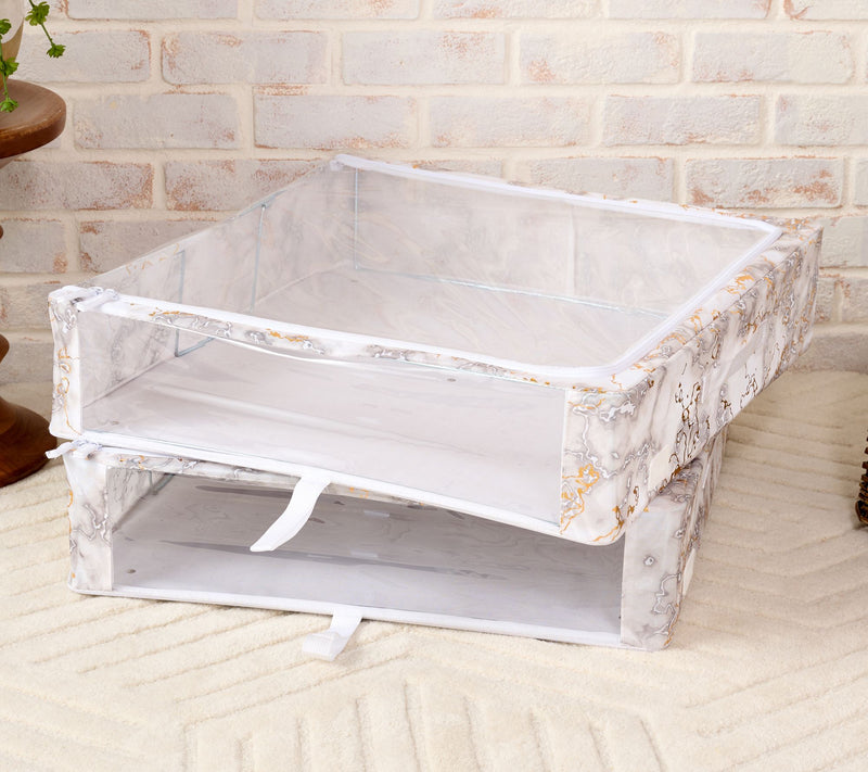 Periea Set of 2 Large Slim Storage Boxes with Gliders — View 48