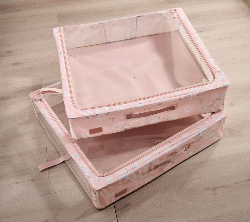 Periea Set of 2 Large Slim Storage Boxes with Gliders — View 11