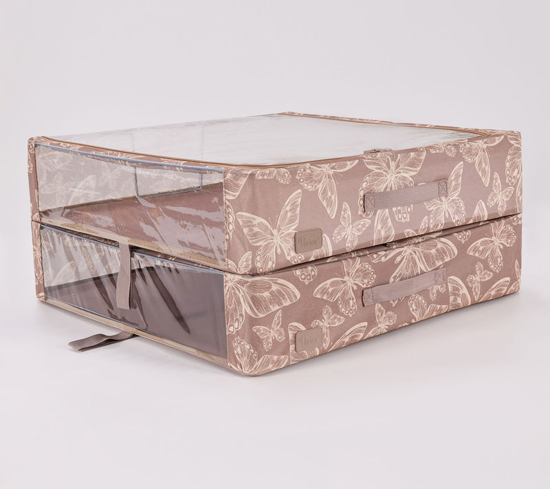 Periea Set of 2 Large Slim Storage Boxes with Gliders — View 56