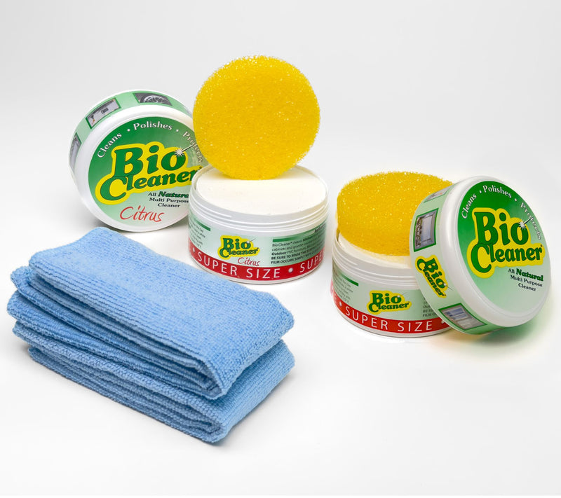 Bio Cleaner Set of (2) 17.5oz Cleaning Clays w/ Towels and Sponges — View 9