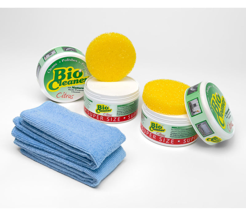 Bio Cleaner Set of (2) 17.5oz Cleaning Clays w/ Towels and Sponges — View 2