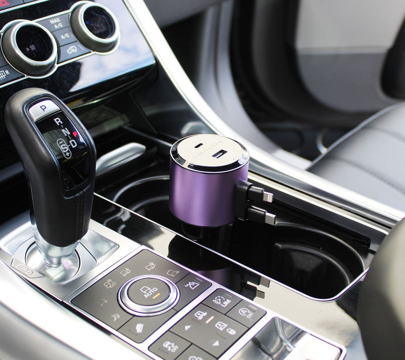 Limitless Car Charger w/ Retractable Lightning Type-C Cables — View 21