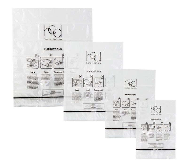 Honey-Can-Do 16-Pack Vacuum Storage Bags with Pump — Main view
