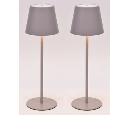 SecureBrite Set of 2 Rechargeable Indoor/Outdoor 14" Touch Lamp