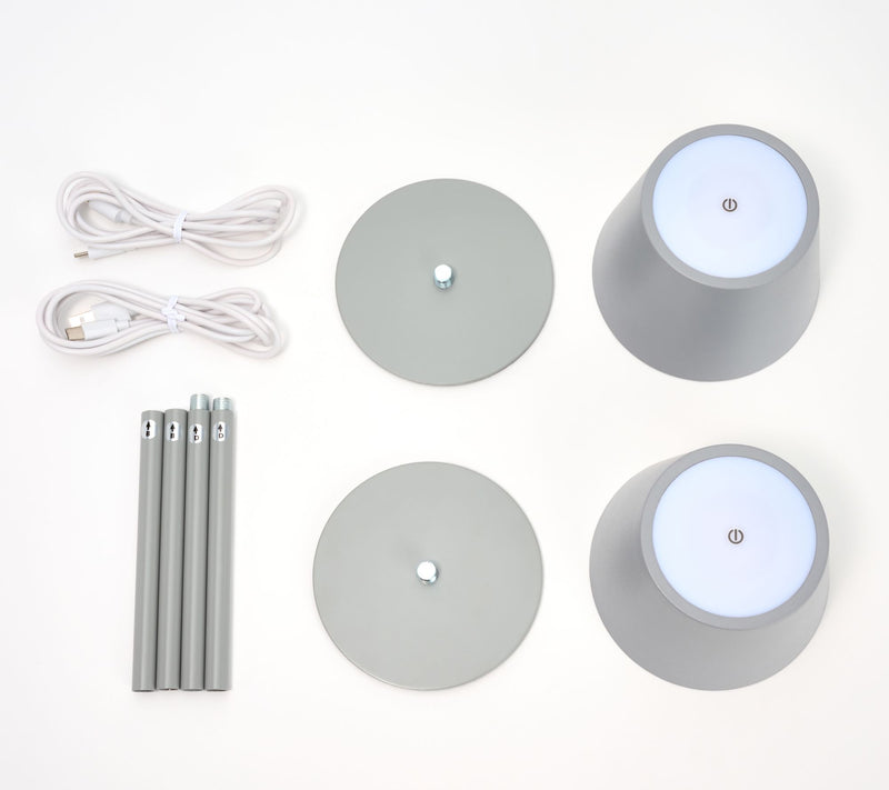 SecureBrite Set of 2 Rechargeable Indoor/Outdoor 14" Touch Lamp — View 8