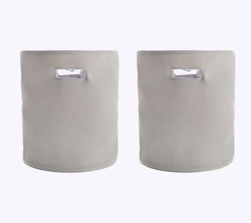 Cella Set of 2 Canvas Baskets with Drawstring Closure — View 7